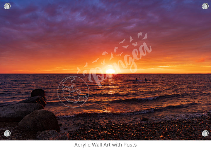 Wall Art: Paddleboarders at Sunset