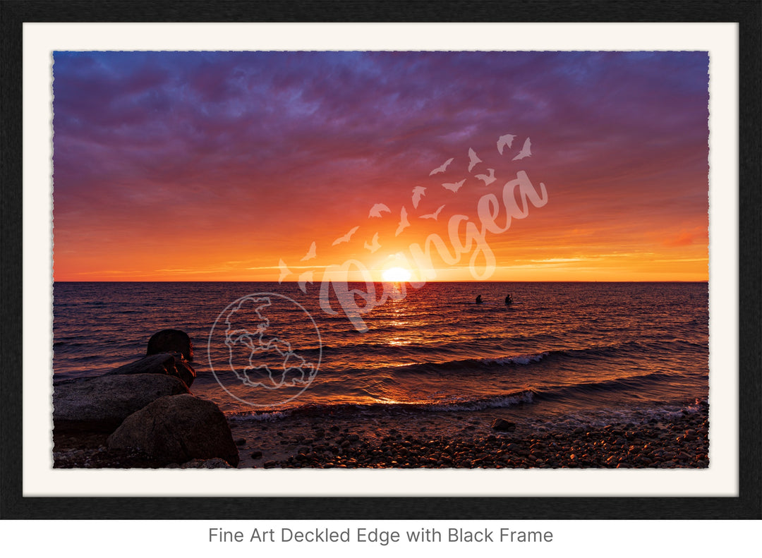 Wall Art: Paddleboarders at Sunset