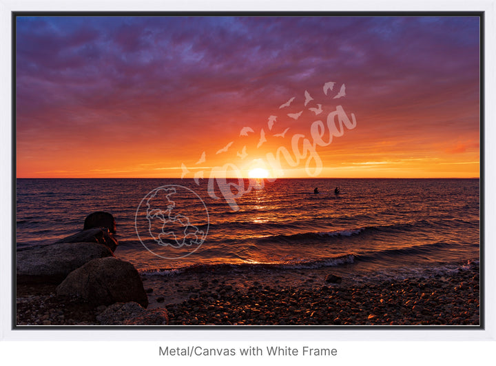 Wall Art: Paddleboarders at Sunset