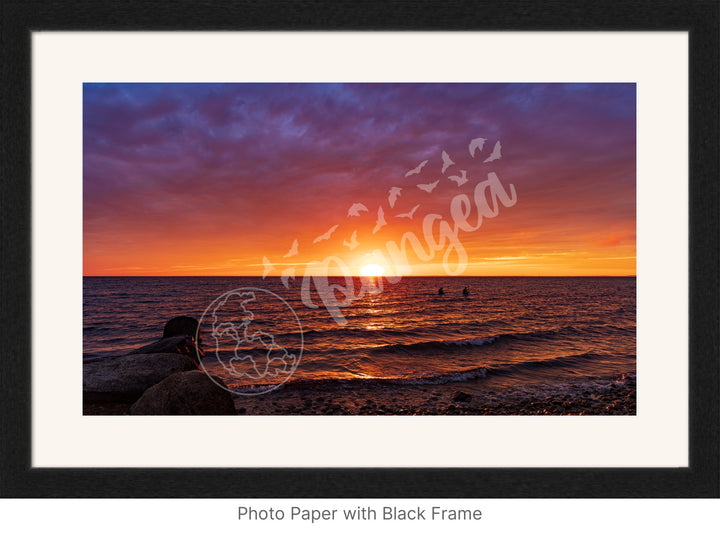 Wall Art: Paddleboarders at Sunset