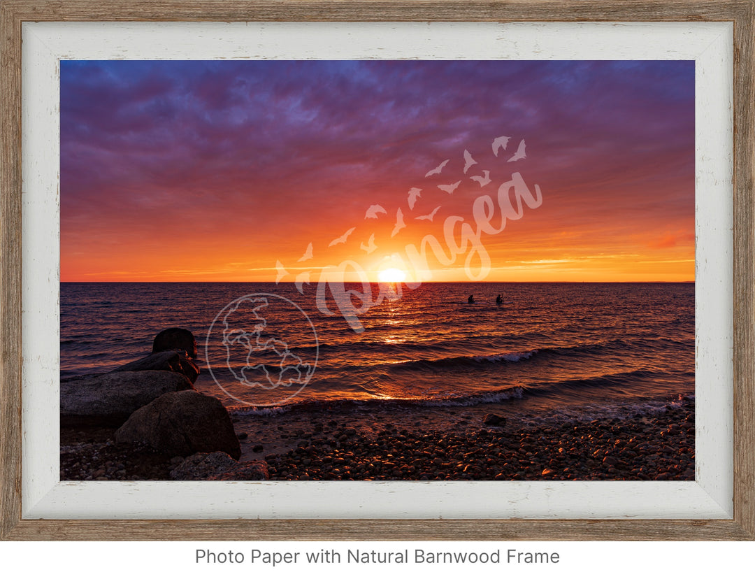 Wall Art: Paddleboarders at Sunset