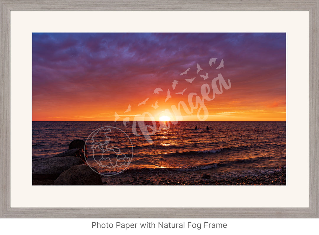 Wall Art: Paddleboarders at Sunset