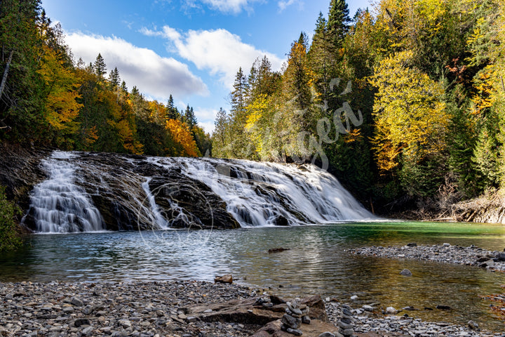 Wall Art: Emerald River Waterfall