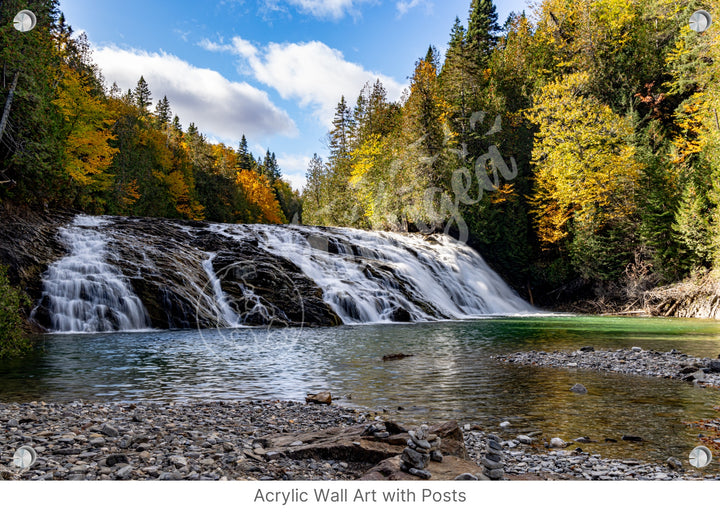 Wall Art: Emerald River Waterfall