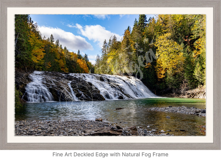 Wall Art: Emerald River Waterfall