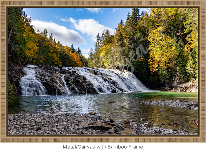 Wall Art: Emerald River Waterfall