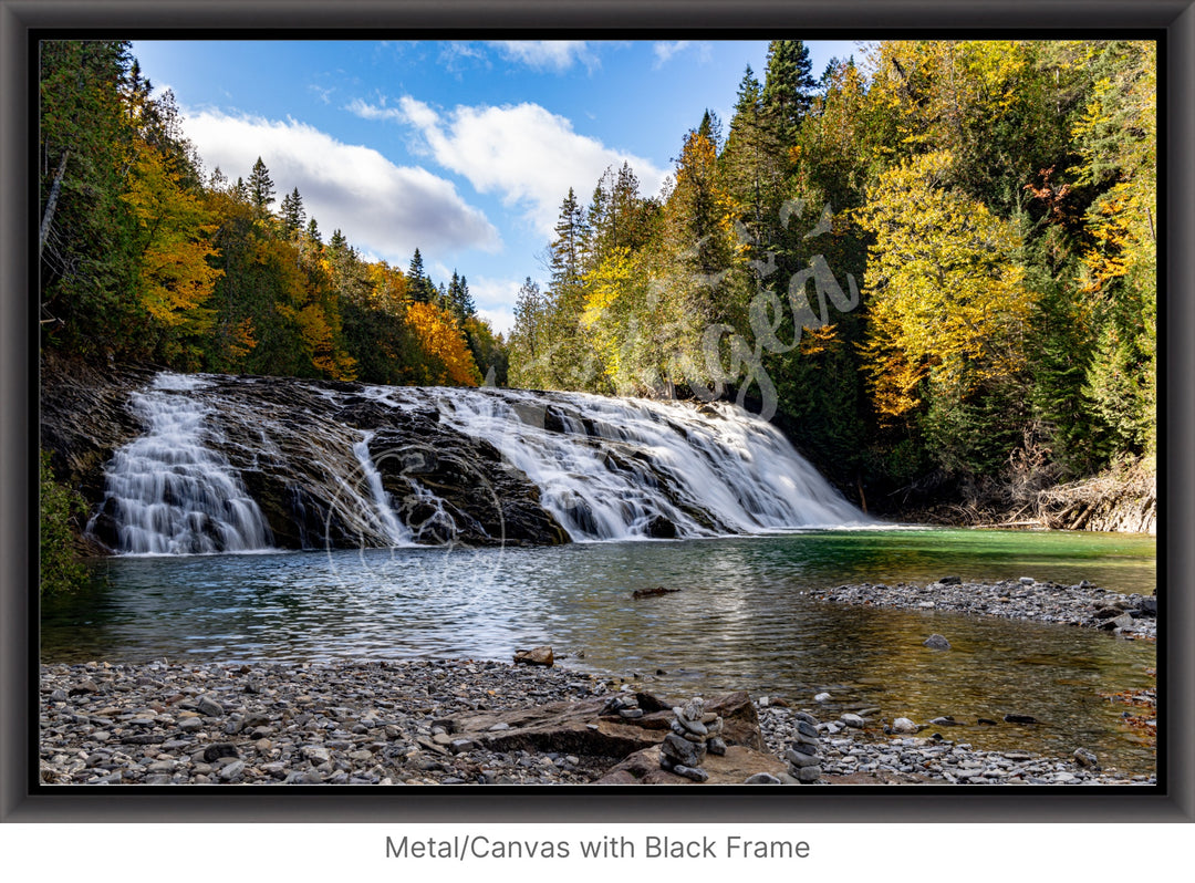 Wall Art: Emerald River Waterfall