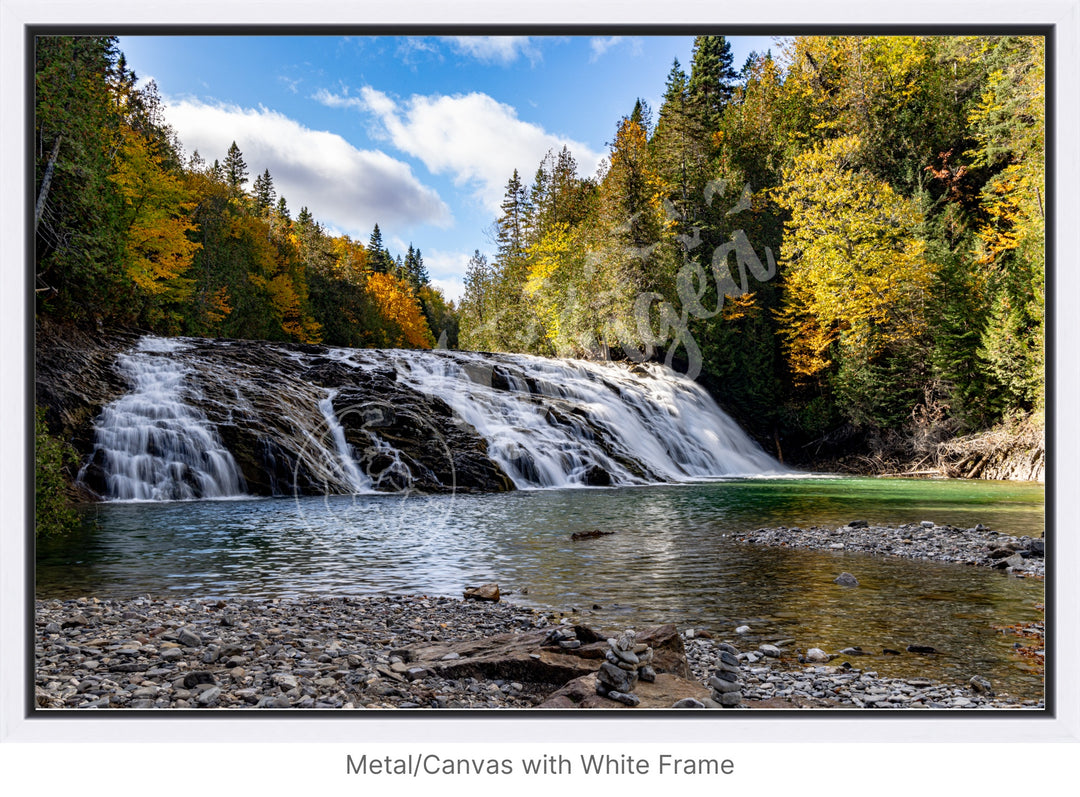 Wall Art: Emerald River Waterfall