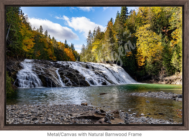 Wall Art: Emerald River Waterfall