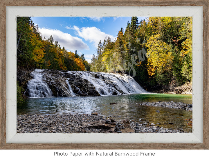 Wall Art: Emerald River Waterfall