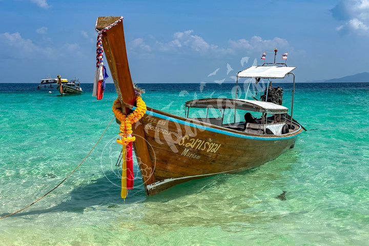 Wall Art: Longtail Boat in Paradise