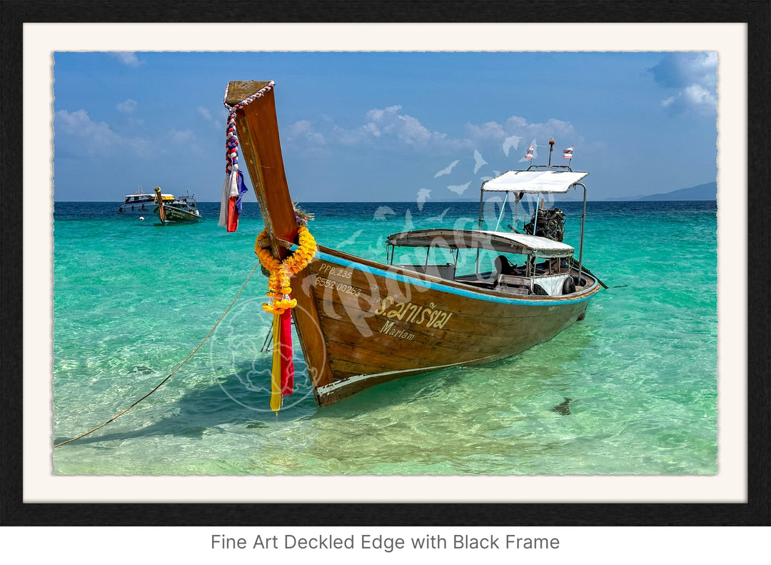 Wall Art: Longtail Boat in Paradise