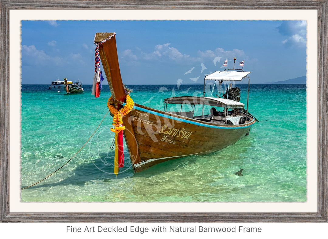 Wall Art: Longtail Boat in Paradise