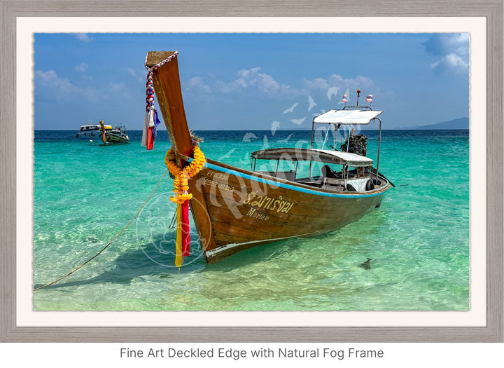 Wall Art: Longtail Boat in Paradise