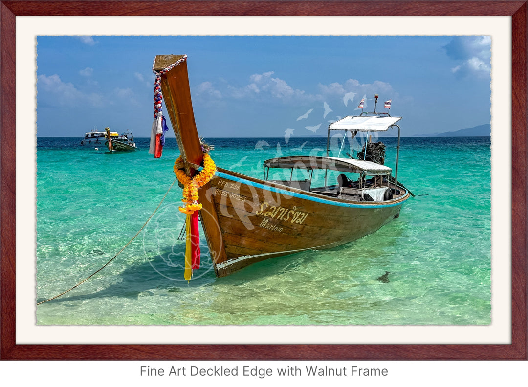 Wall Art: Longtail Boat in Paradise