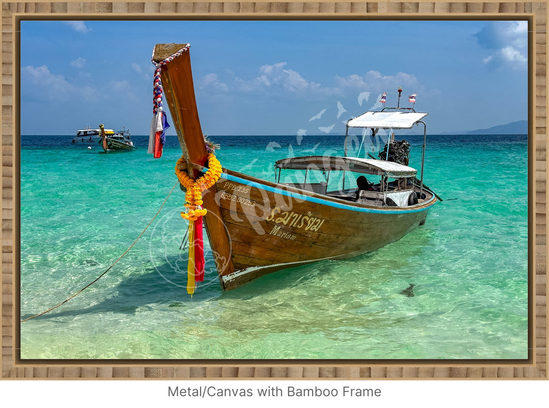 Wall Art: Longtail Boat in Paradise