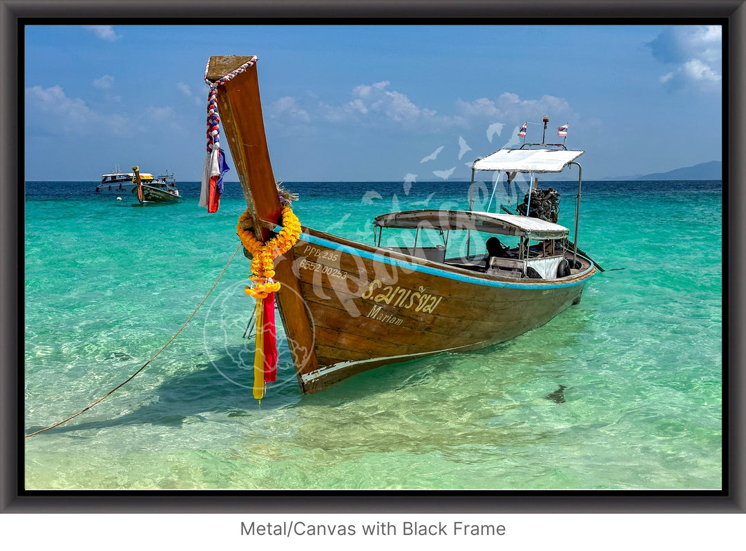 Wall Art: Longtail Boat in Paradise