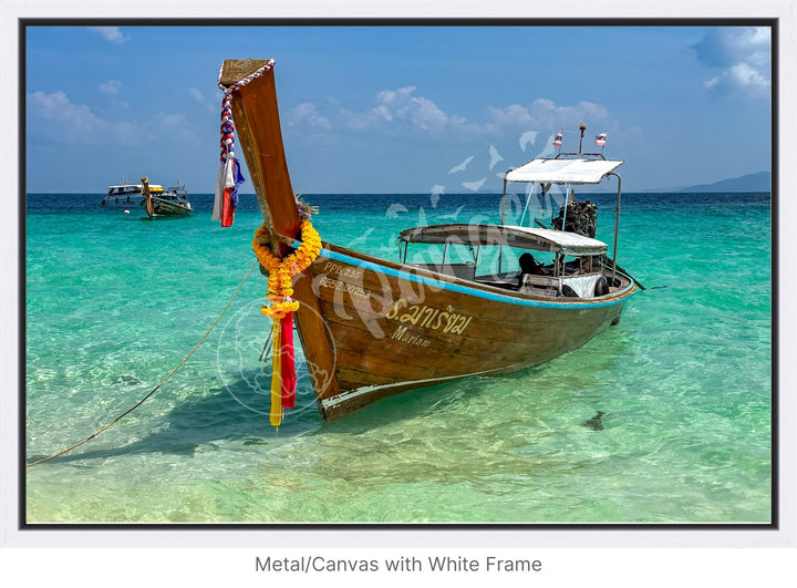 Wall Art: Longtail Boat in Paradise