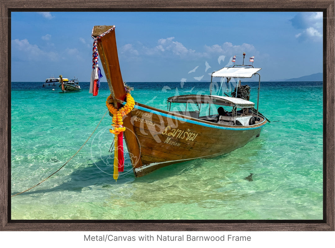 Wall Art: Longtail Boat in Paradise