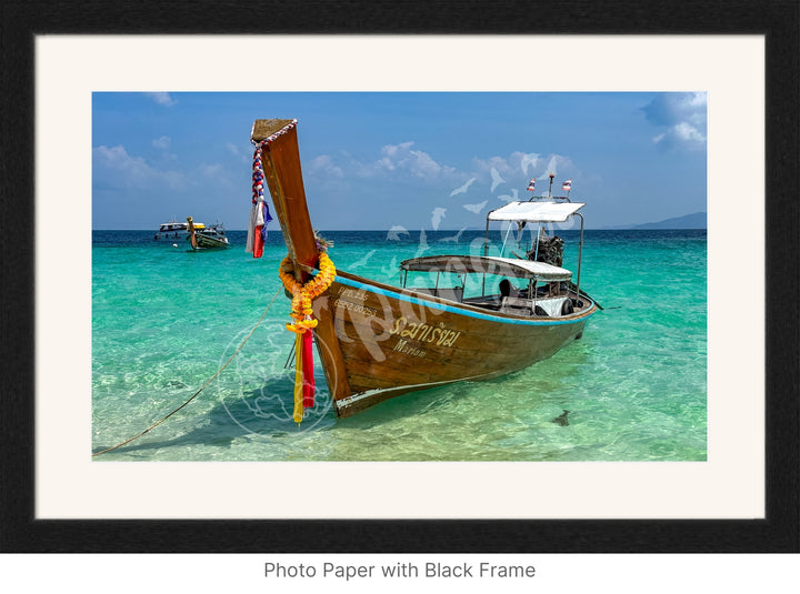 Wall Art: Longtail Boat in Paradise