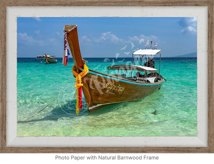 Wall Art: Longtail Boat in Paradise