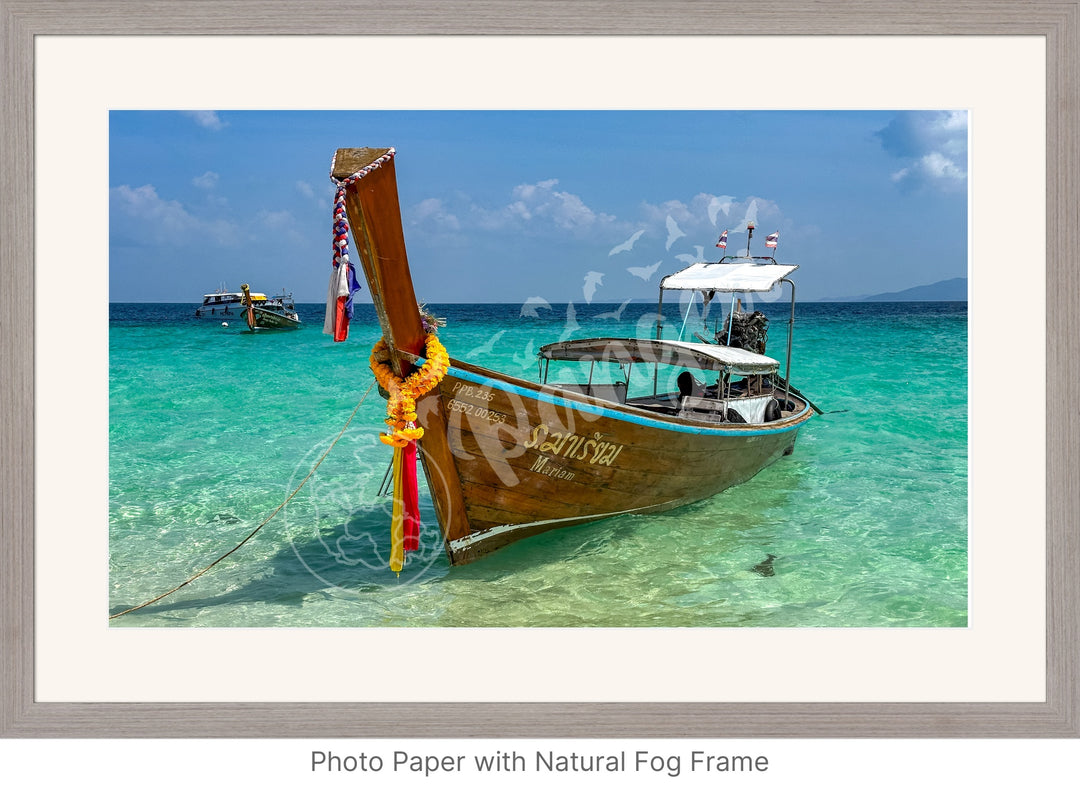 Wall Art: Longtail Boat in Paradise