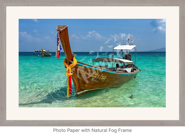 Wall Art: Longtail Boat in Paradise