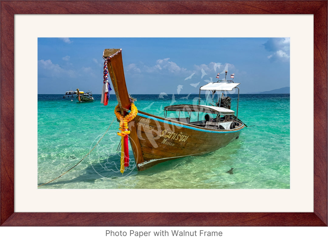 Wall Art: Longtail Boat in Paradise