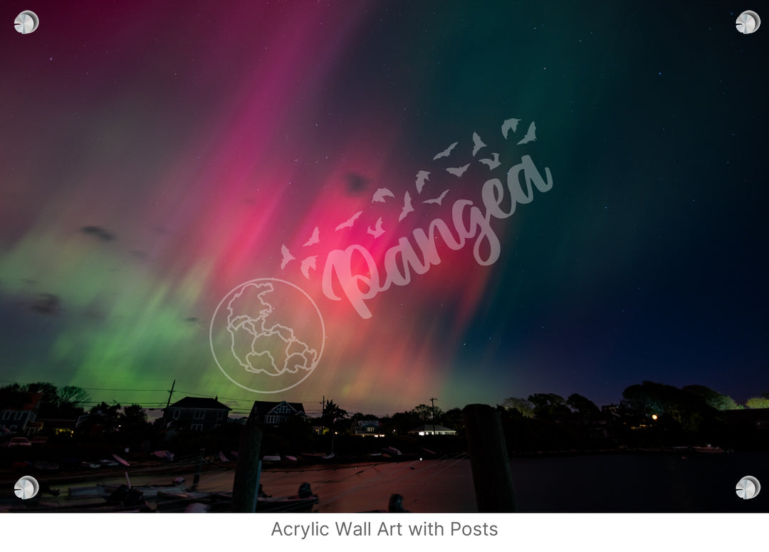 Wall Art: Dancing Aurora Borealis over Cape Cod