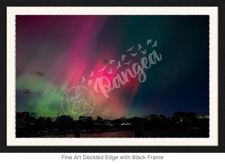 Wall Art: Dancing Aurora Borealis over Cape Cod