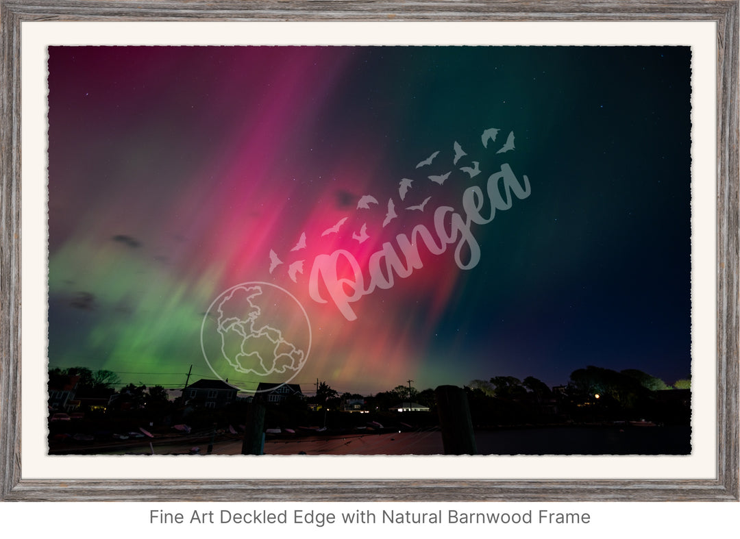 Wall Art: Dancing Aurora Borealis over Cape Cod