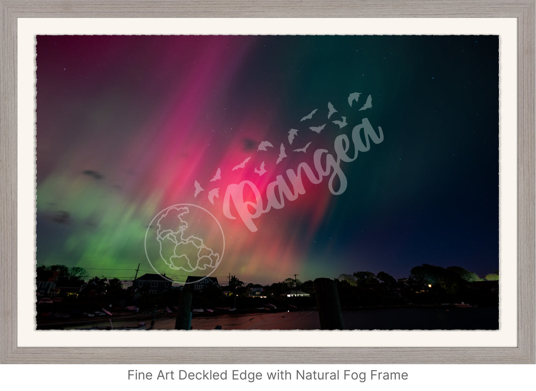 Wall Art: Dancing Aurora Borealis over Cape Cod