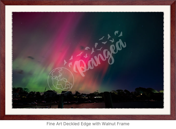 Wall Art: Dancing Aurora Borealis over Cape Cod