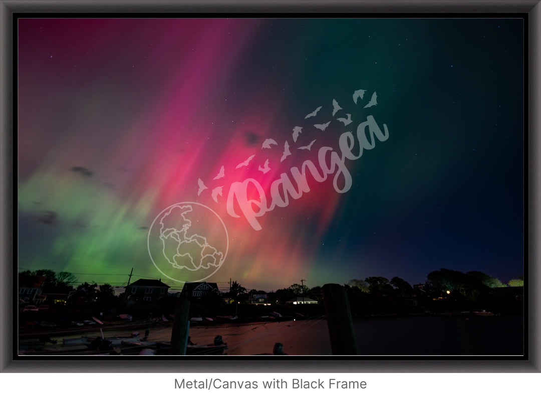 Wall Art: Dancing Aurora Borealis over Cape Cod