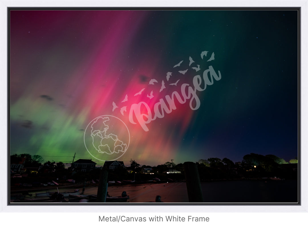 Wall Art: Dancing Aurora Borealis over Cape Cod