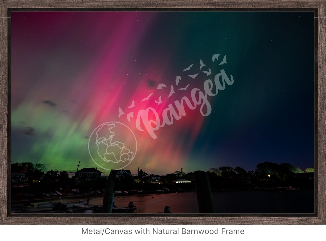 Wall Art: Dancing Aurora Borealis over Cape Cod