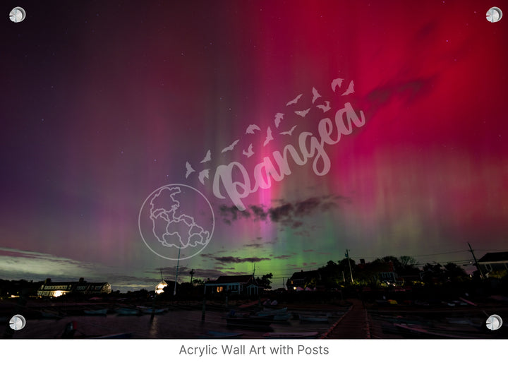 Wall Art: Northern Lights Over the Woods Hole Yacht Club