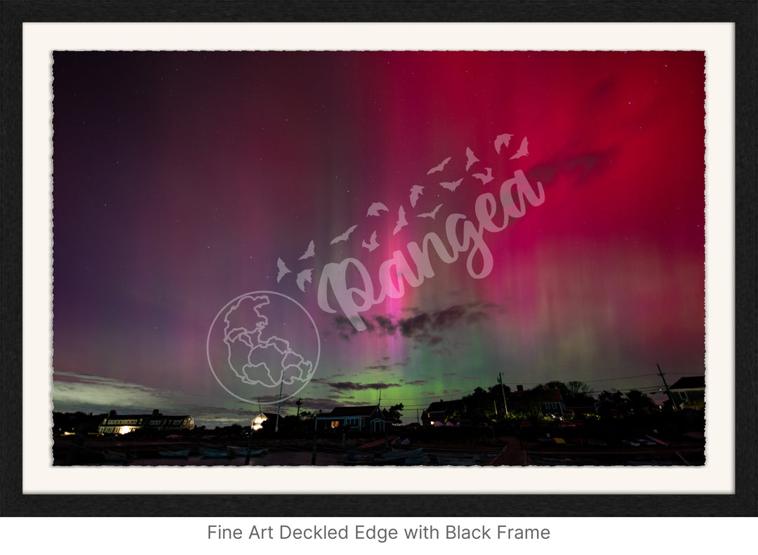 Wall Art: Northern Lights Over the Woods Hole Yacht Club