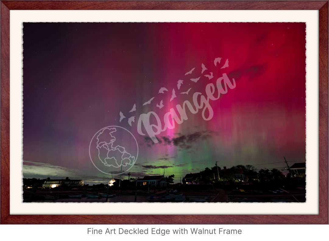 Wall Art: Northern Lights Over the Woods Hole Yacht Club