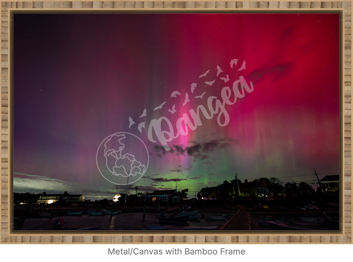 Wall Art: Northern Lights Over the Woods Hole Yacht Club