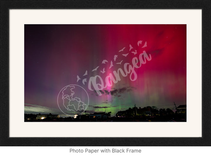 Wall Art: Northern Lights Over the Woods Hole Yacht Club