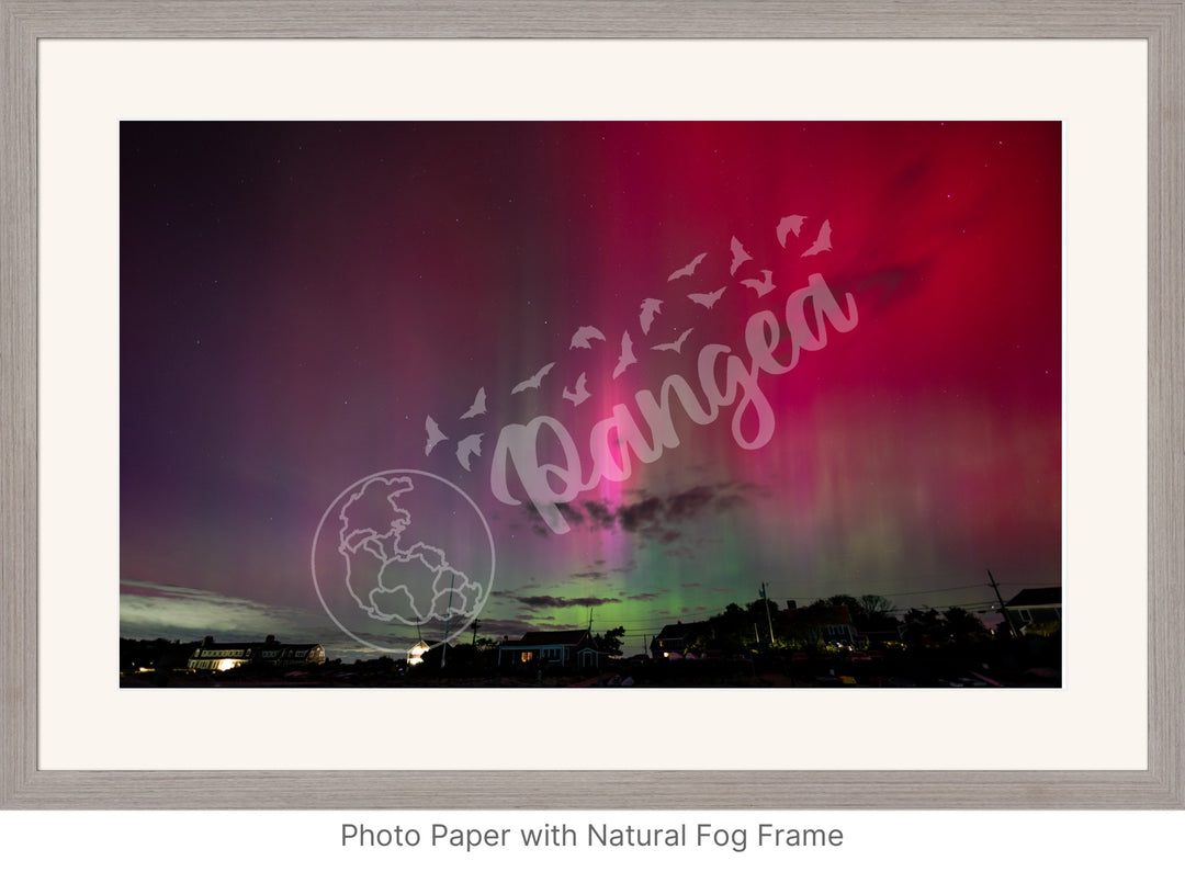 Wall Art: Northern Lights Over the Woods Hole Yacht Club