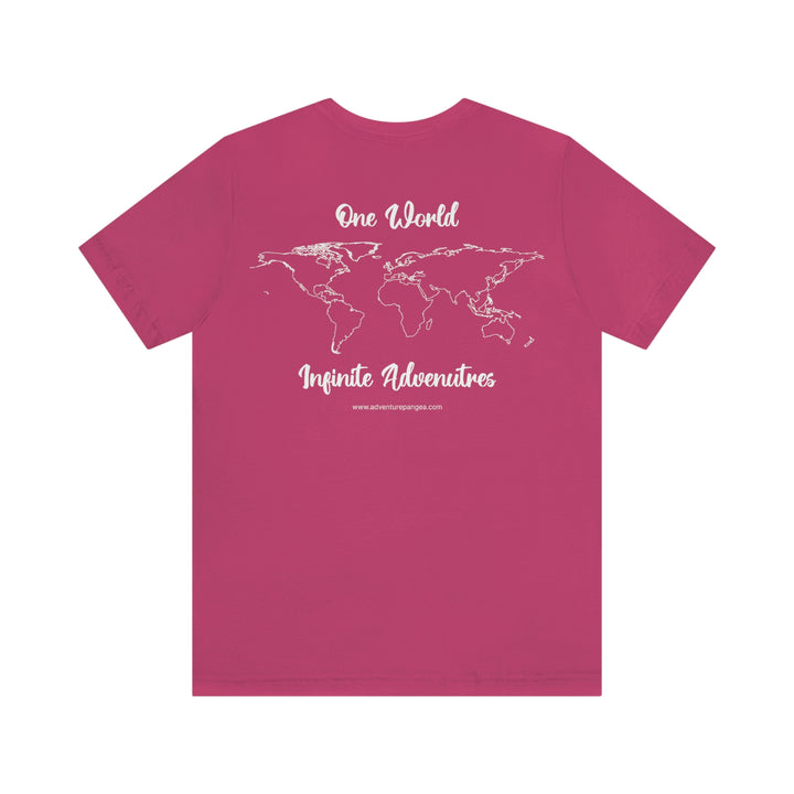 Pangea One World Infinite Adventures Map Unisex Tee