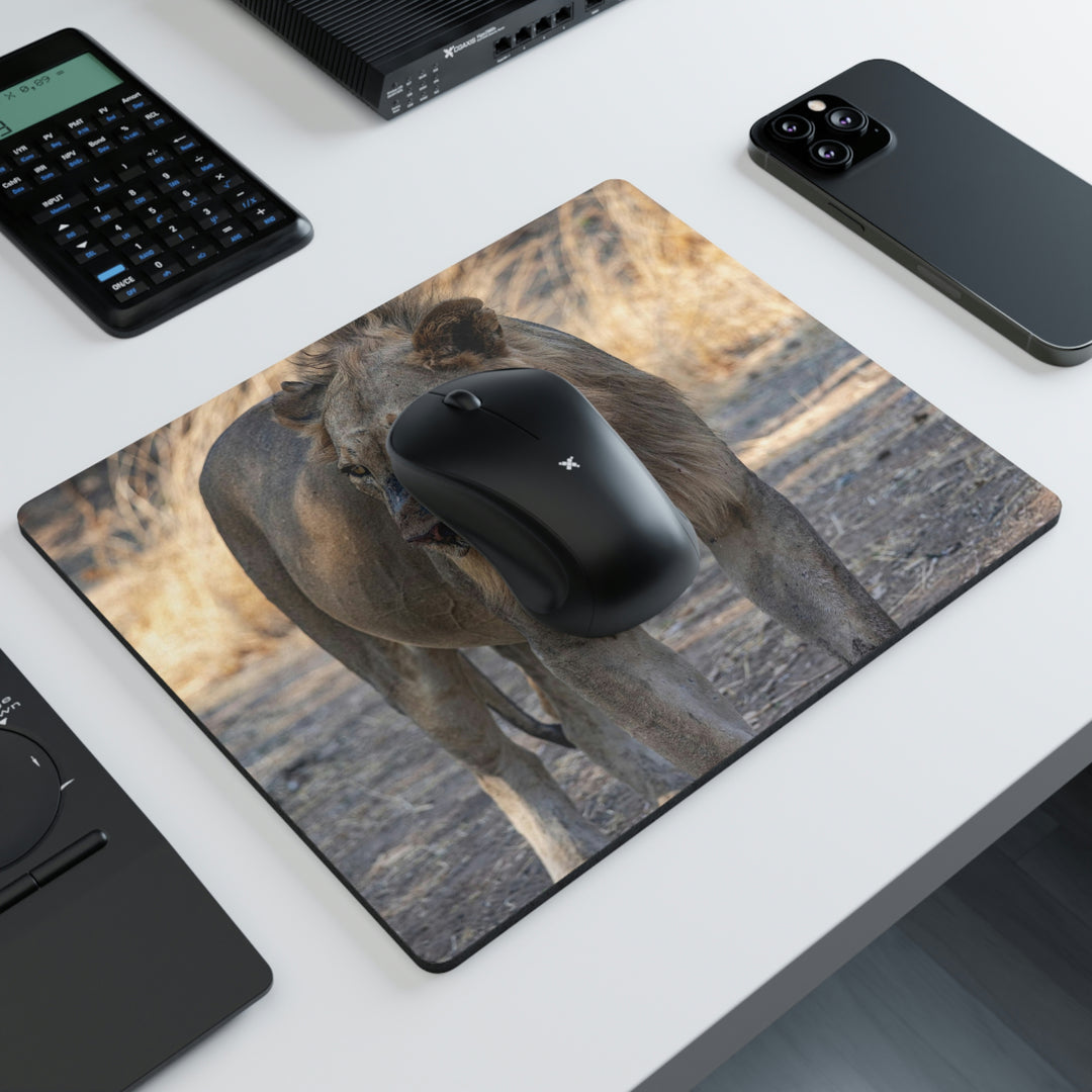 African Safari Lion Mouse Pad