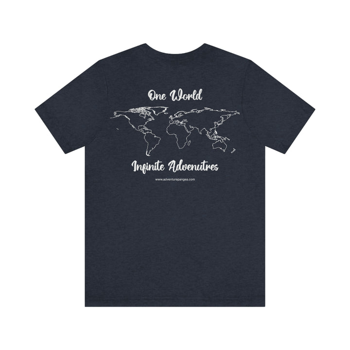 Pangea One World Infinite Adventures Map Unisex Tee