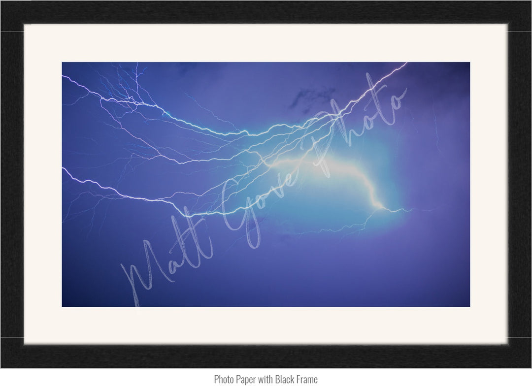 Storm Chasing Wall Art: Intracloud Monsoon Lightning