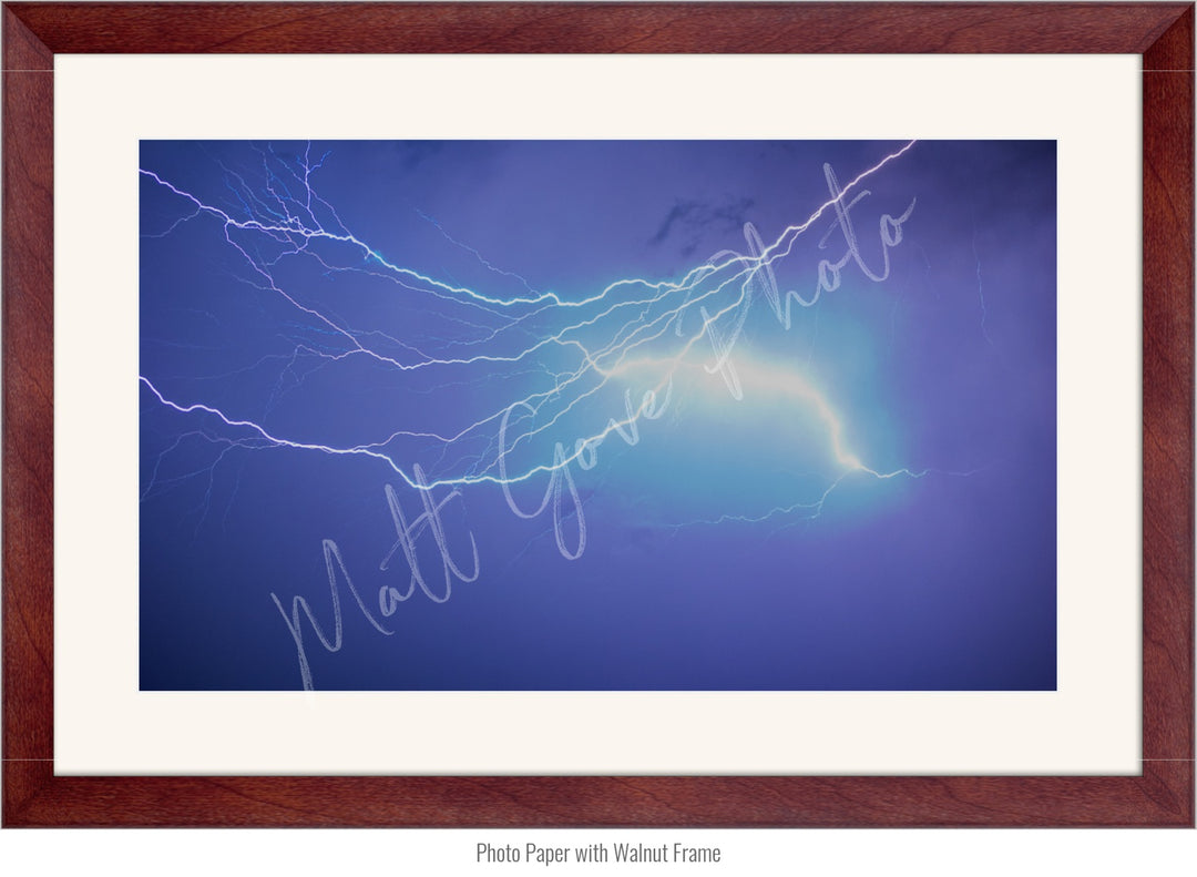 Storm Chasing Wall Art: Intracloud Monsoon Lightning