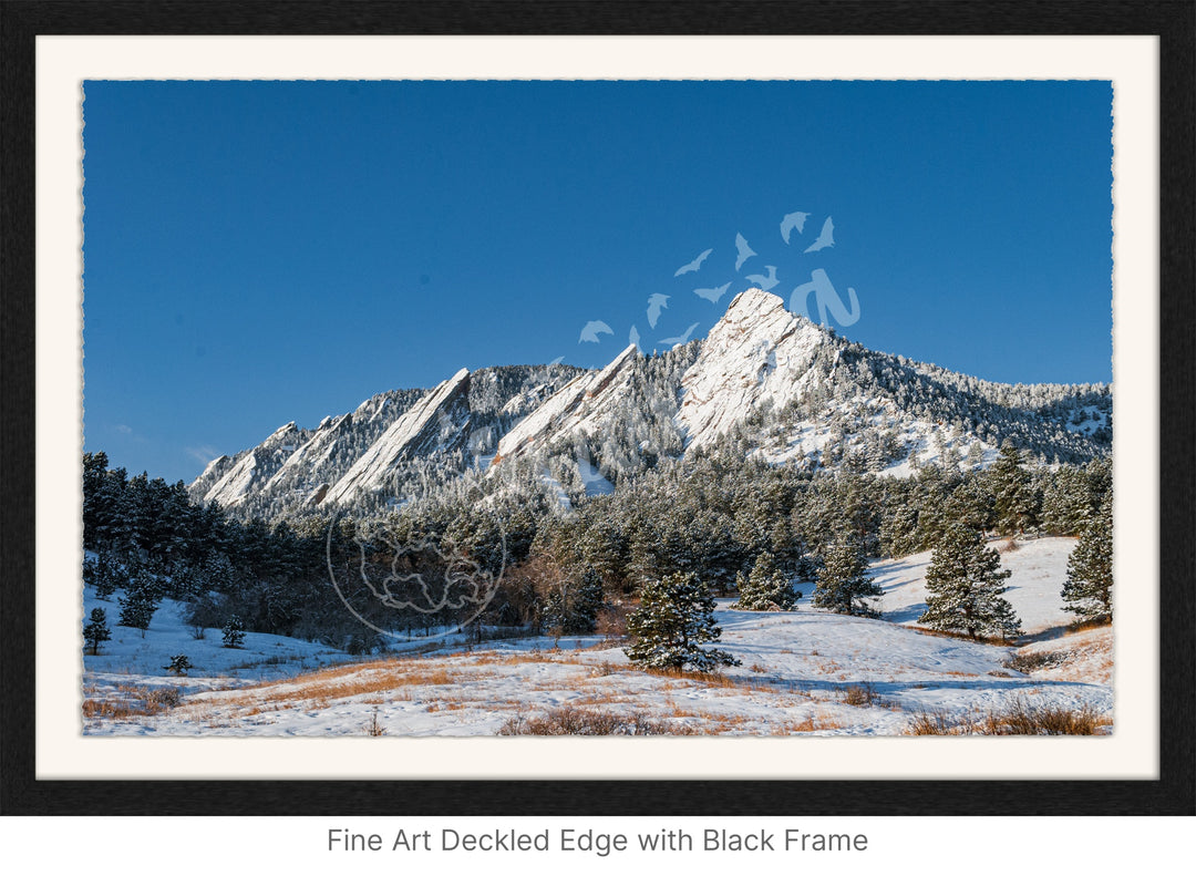 Fresh Dusting of Snow at the Flatirons Wall Art