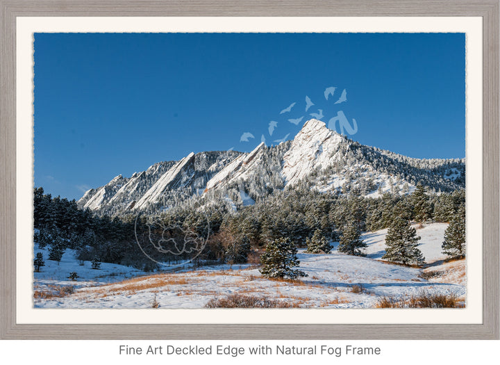 Fresh Dusting of Snow at the Flatirons Wall Art