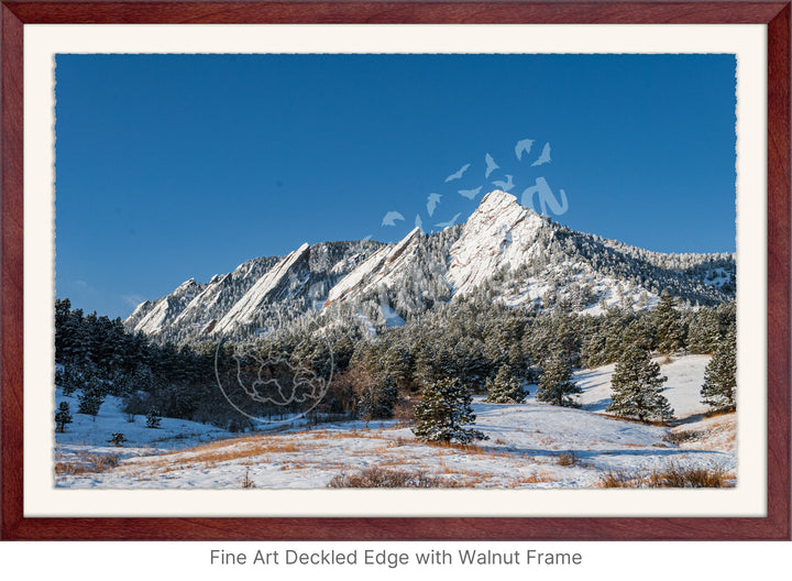 Fresh Dusting of Snow at the Flatirons Wall Art